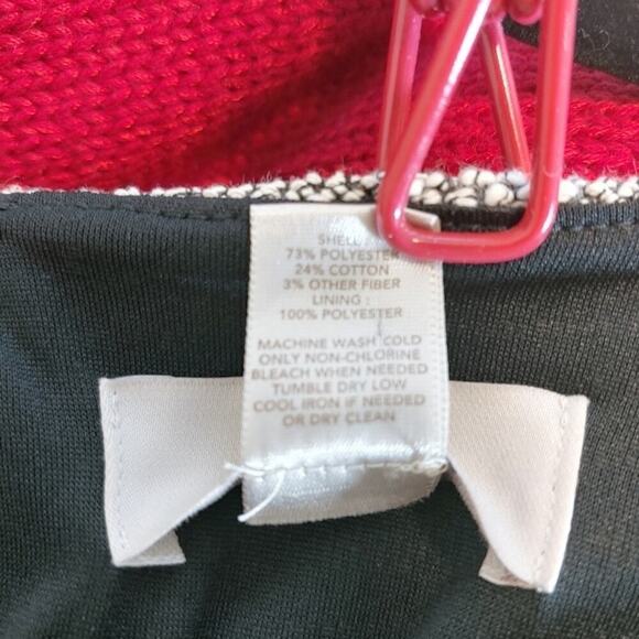 Loft Striped Shift Career Dress Sz 14 Fall Textured - Picture 9 of 9